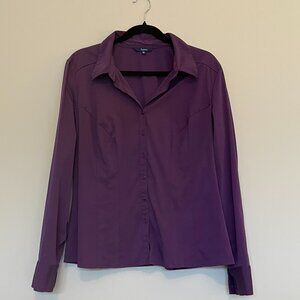 Purple Button Down Dress Shirt Long Sleeves Reitman's XL